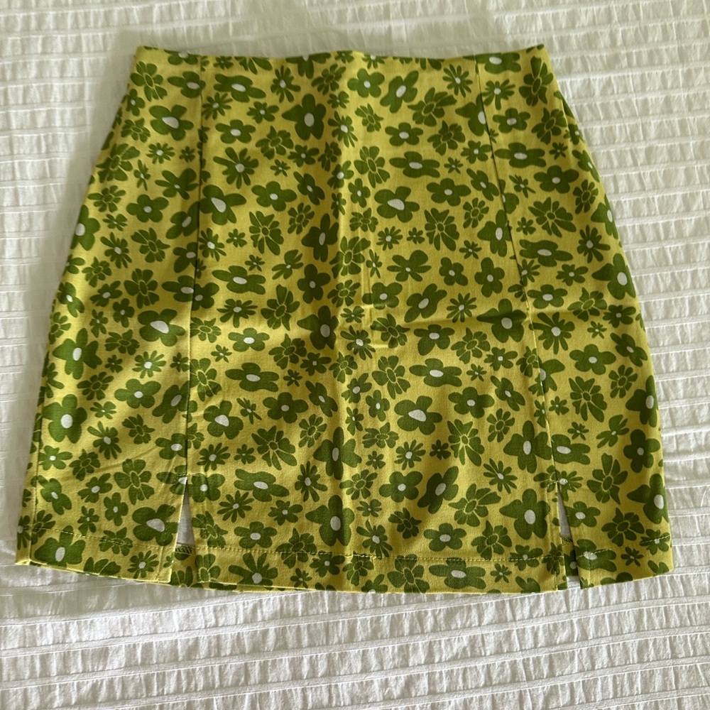 Floral Green Skirt
